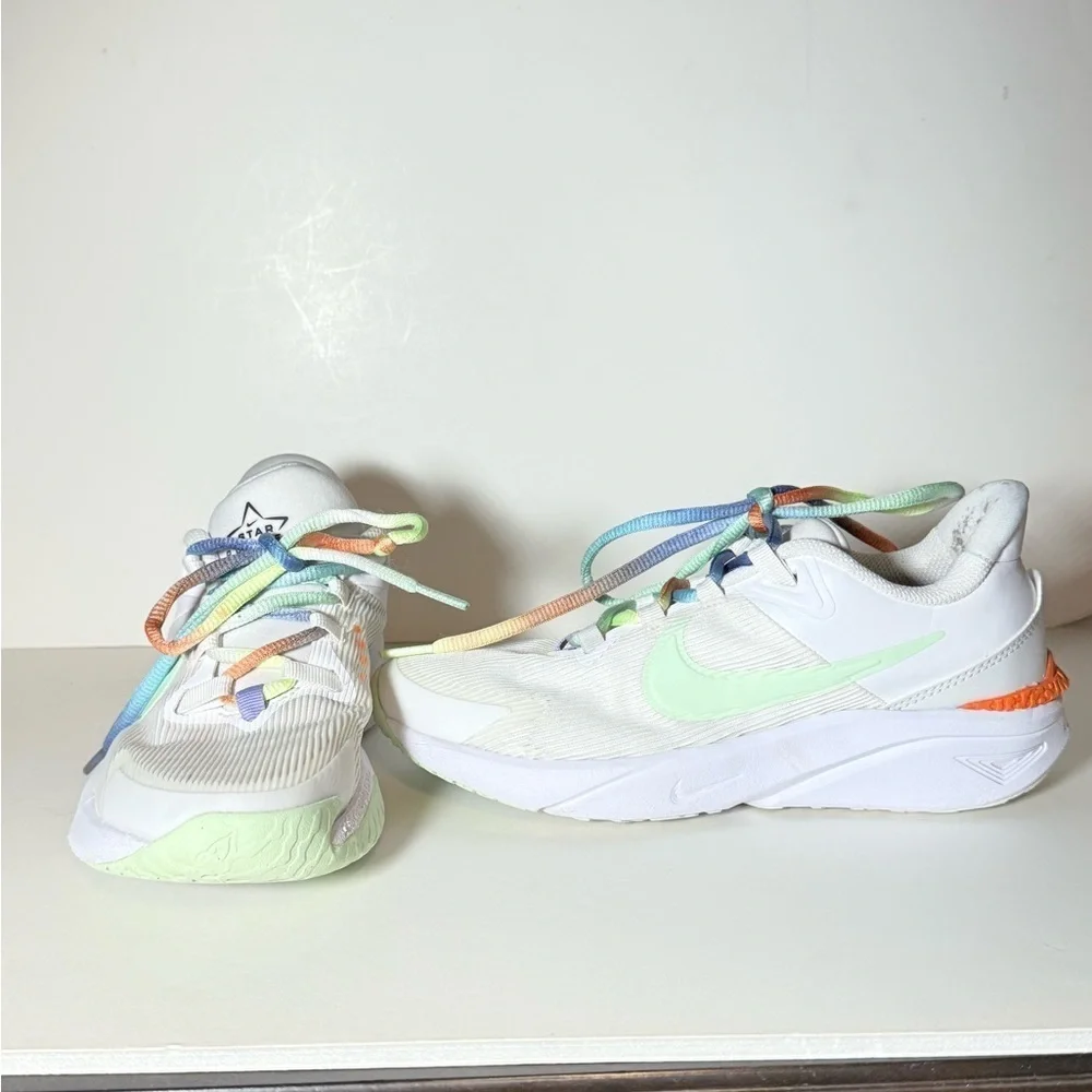 Nike Kids White and Pastel Sneakers